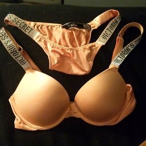Victorias Secret  bling bra and matching bottoms